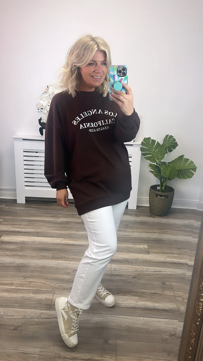 Brigid Sweat Top (Brown)