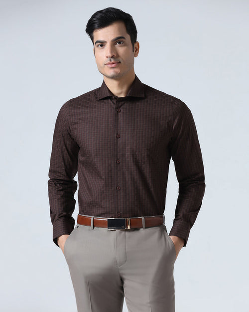 Brown Check Shirt - Echod