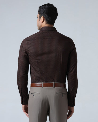 Brown Check Shirt - Echod