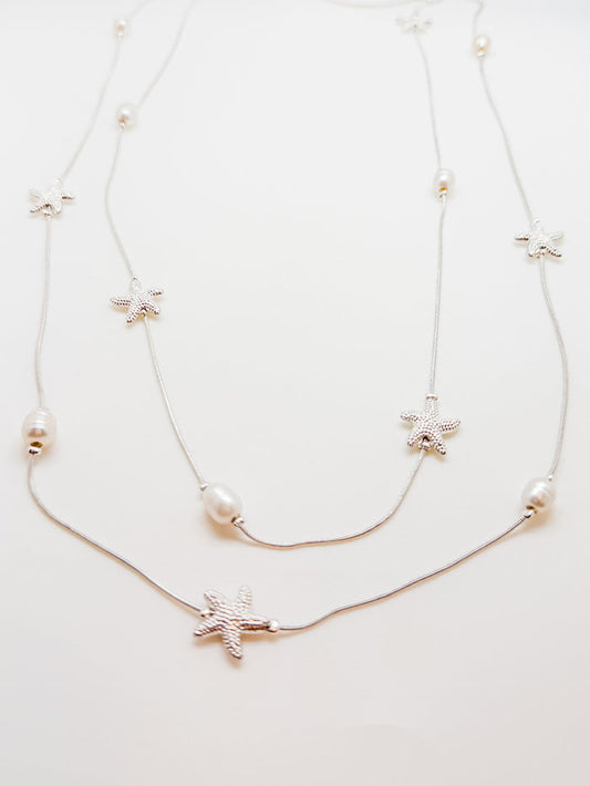 Calla Silver Starfish Necklace