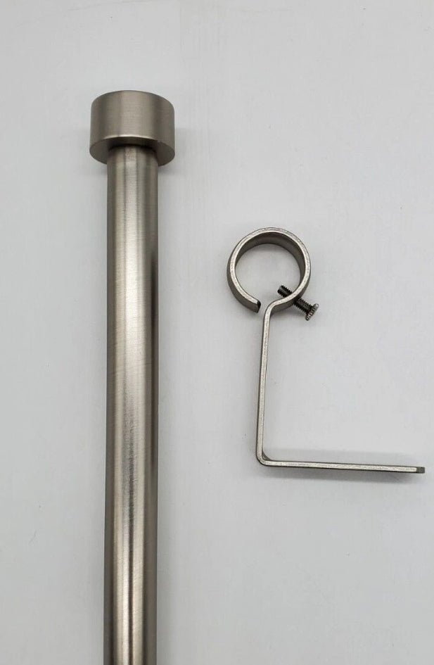 Cappa 3/4" Adjustable Curtain Rod - Nickel - Two Sizes - Wichita Home Outlet