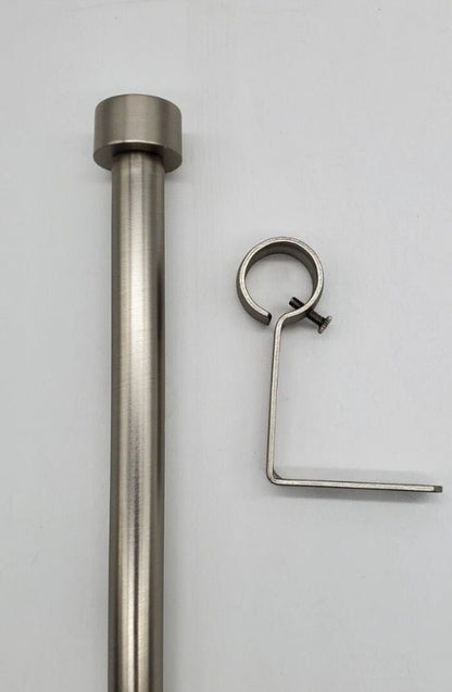 Cappa 3/4" Adjustable Curtain Rod - Nickel - Two Sizes - Wichita Home Outlet