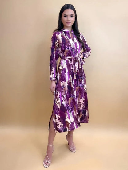 Capri Dress (Purple/Beige)