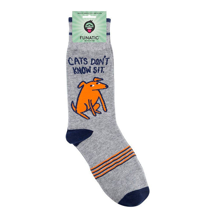 Cats Don't Know Sit Socks - CLOSEOUT | Funatic - Wichita Home Outlet