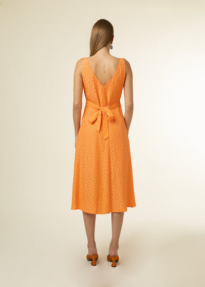 Cecile Midi Dress (Orange)