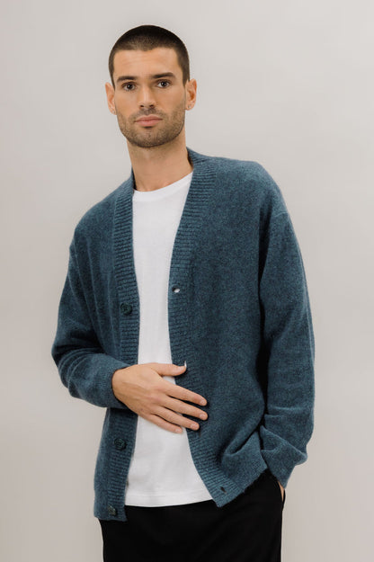 Urban Pioneers Male Cedric Cardigan CARDIGAN MALLARD BLUE
