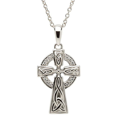 Celtic Trinity Knot Silver Cross