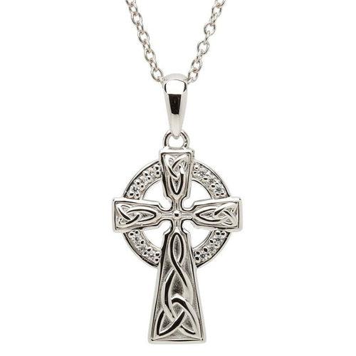 Celtic Trinity Knot Silver Cross