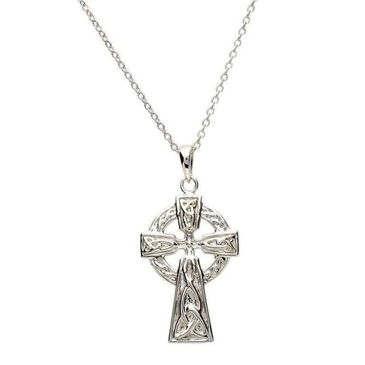 Celtic Trinity Knot Silver Cross