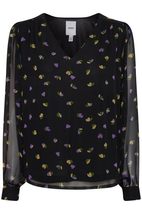 Chiffy Blouse (Black Flower)
