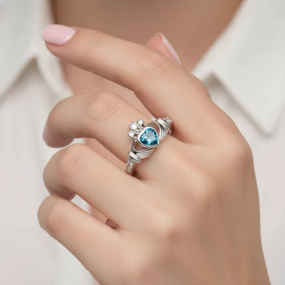 Claddagh Birthstone Ring – December