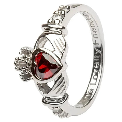Claddagh Birthstone Ring – January