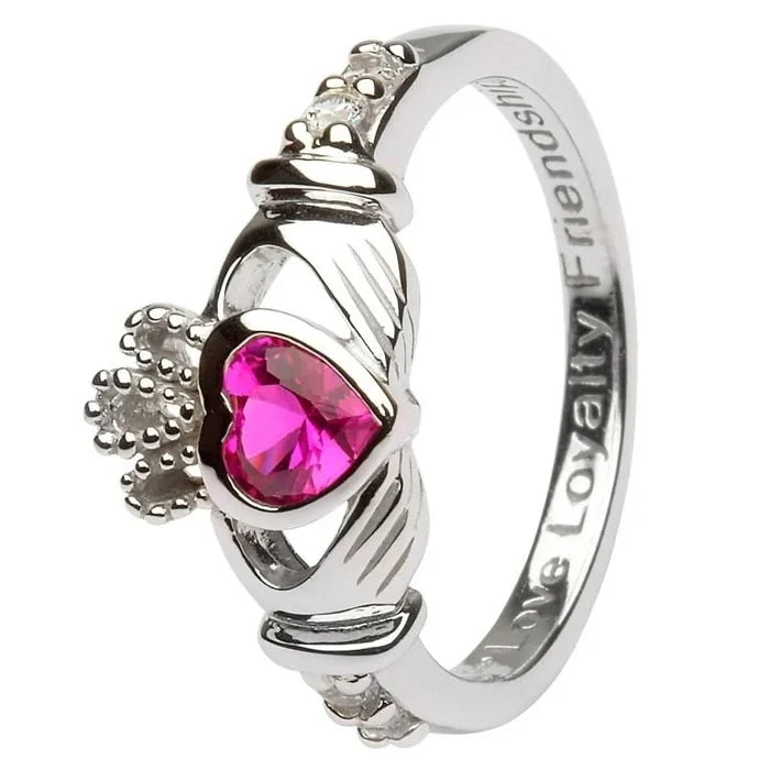 Claddagh Birthstone Ring – July