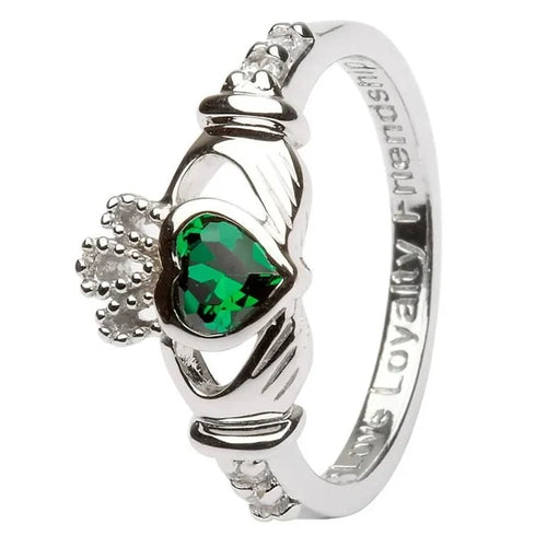 Claddagh Birthstone Ring – May