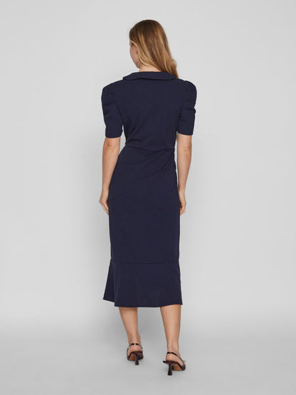 CLARA MIDI DRESS (NAVY)