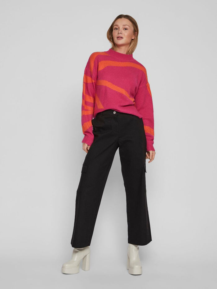 Claro Knit Jumper (Pink Yarrow/Orange)