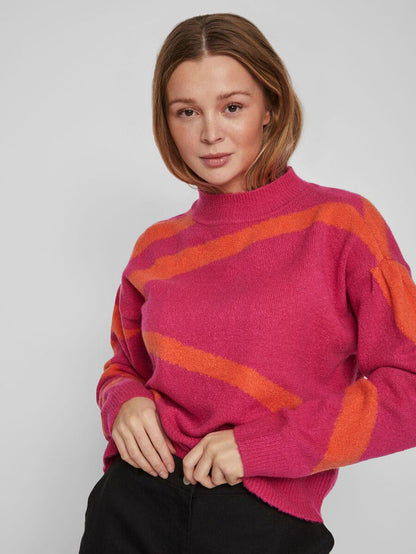 Claro Knit Jumper (Pink Yarrow/Orange)