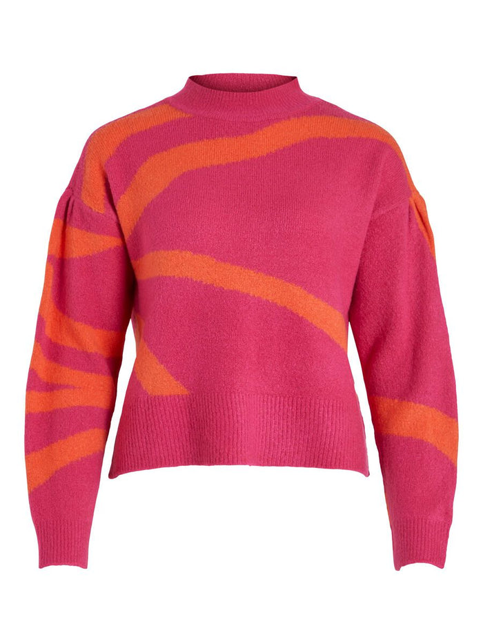 Claro Knit Jumper (Pink Yarrow/Orange)