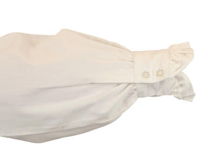 Claudette Ruffle Front Blouse - Natural