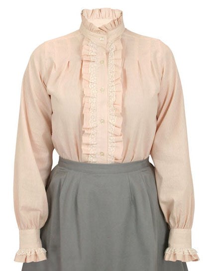 Claudette Blouse - Pink Stripe