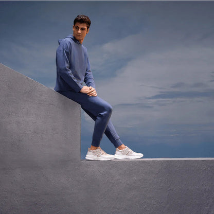 Moral Code Cliff Men's Upcycled Trainer - #color_blue-leather