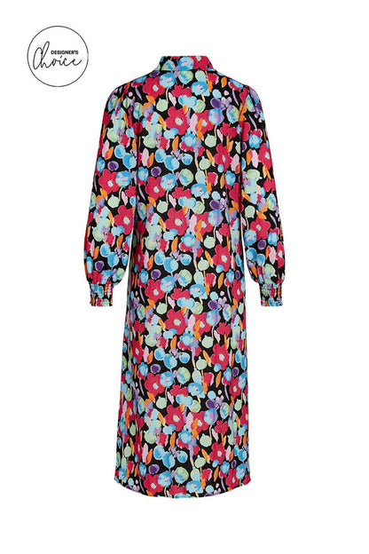 Cludia Shirt Dress (Black MULTI)