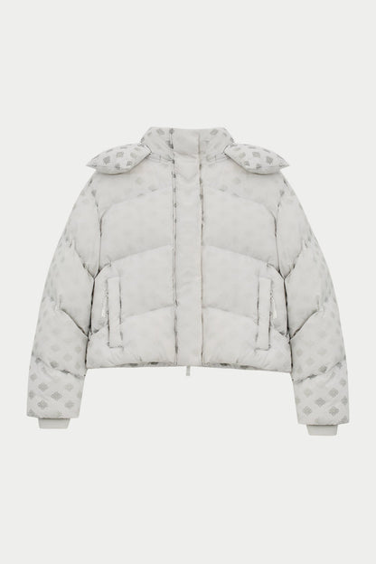 COLD REACTIVE EMBLEM PUFFER - OFF WHITE
