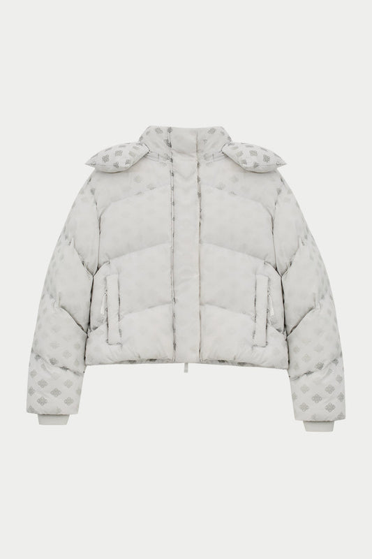 COLD REACTIVE EMBLEM PUFFER - OFF WHITE