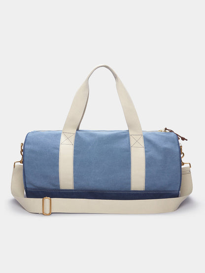 Aubin Washed Blue Coledale Overnight Barrel Bag | Bags