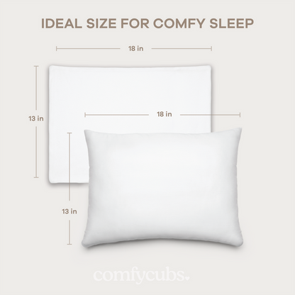 Comfy Cubs Toddler Pillow with Soft Cotton Pillowcase