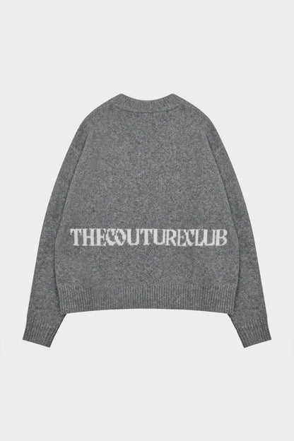 COPYRIGHT BRUSHED KNIT JUMPER - GREY MARL