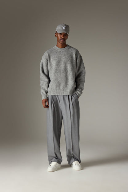 COPYRIGHT BRUSHED KNIT JUMPER - GREY MARL