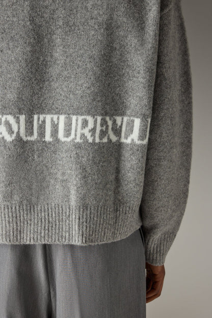COPYRIGHT BRUSHED KNIT JUMPER - GREY MARL
