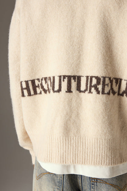 COPYRIGHT BRUSHED KNIT JUMPER - OFF WHITE
