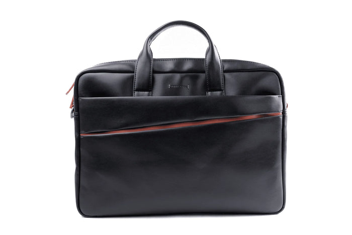 Moral Code Cortland Vegan Laptop Bag -Black/Red- #color_black-red