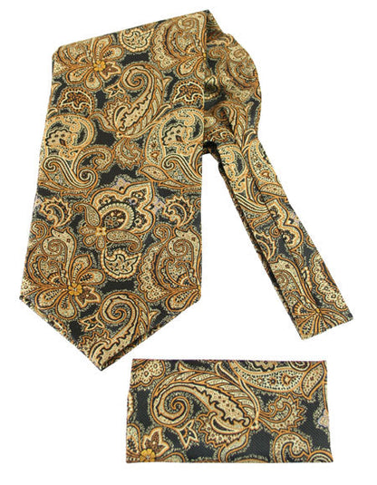 Cosmopolitan Ascot - Black/Gold Paisley
