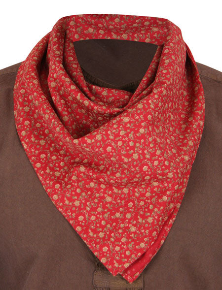 Cotton Neckerchief - Red Calico
