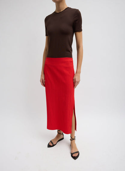 CREASED STRETCH CREPE SKIRT