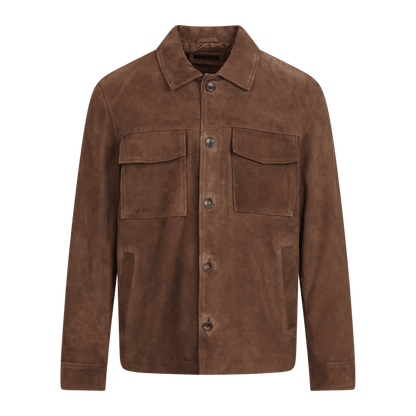 Urban Pioneers Male Cruz Suede Overshirt SHIRT CHOCOLATE BROWN