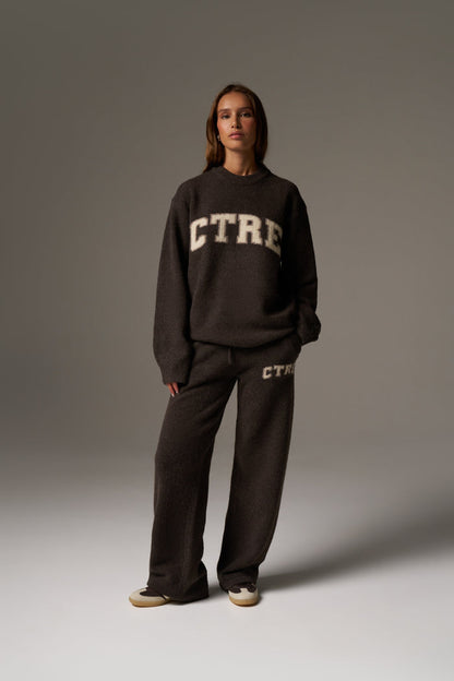CTRE KNITTED SWEATSHIRT - BROWN