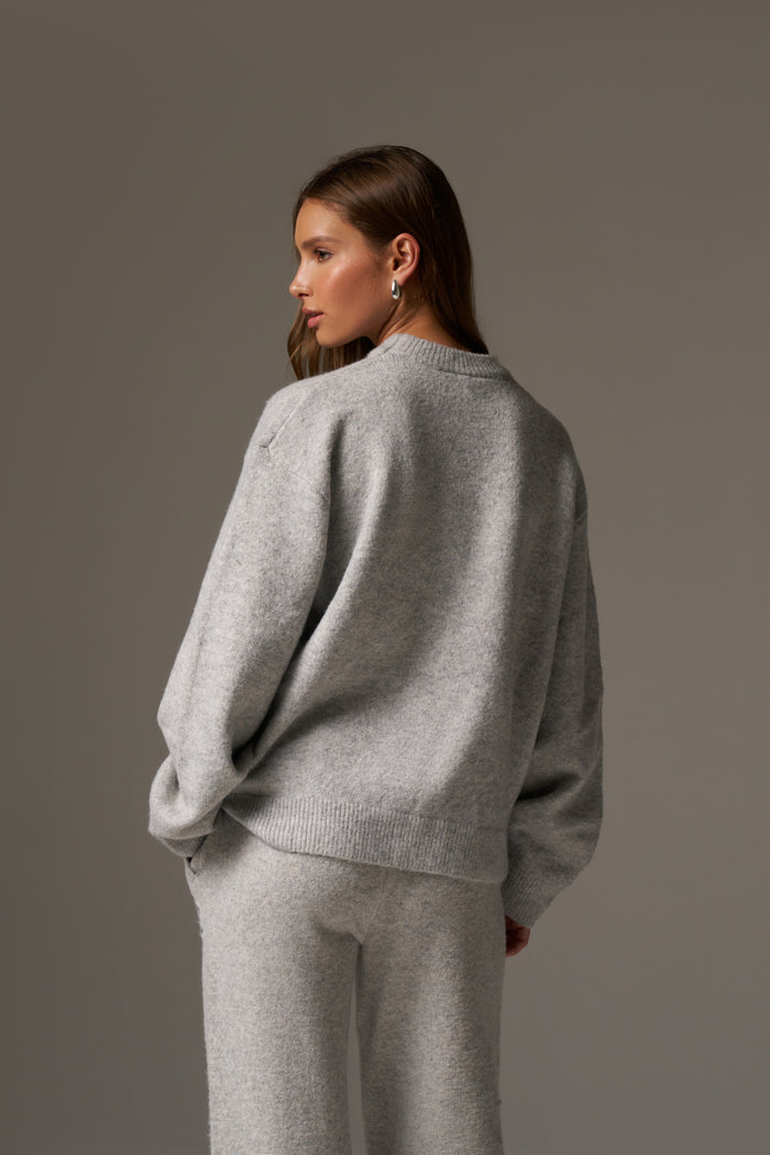 CTRE KNITTED SWEATSHIRT - GREY MARL