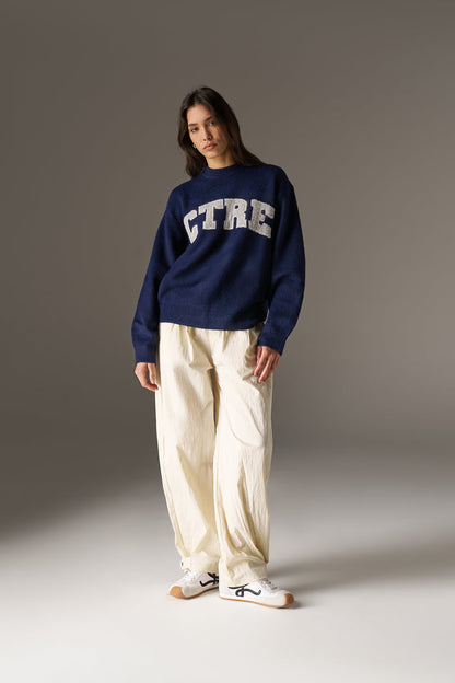 CTRE KNITTED SWEATSHIRT - NAVY