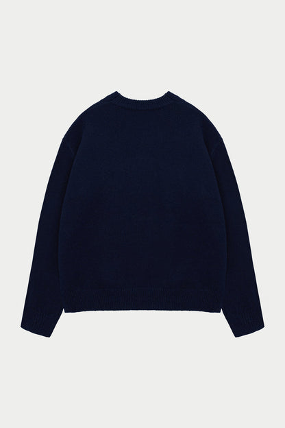 CTRE KNITTED SWEATSHIRT - NAVY