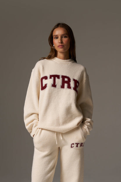 CTRE KNITTED SWEATSHIRT - OFF WHITE
