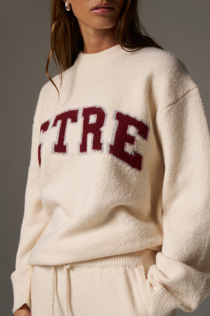 CTRE KNITTED SWEATSHIRT - OFF WHITE