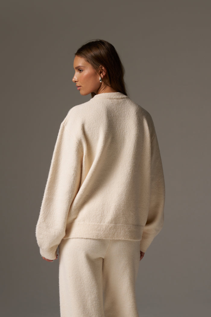 CTRE KNITTED SWEATSHIRT - OFF WHITE