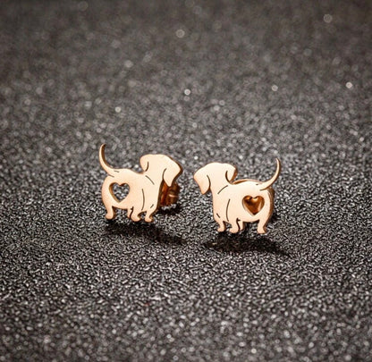 Dachshund "Heart Butt" Earrings