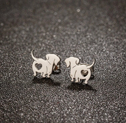 Dachshund "Heart Butt" Earrings
