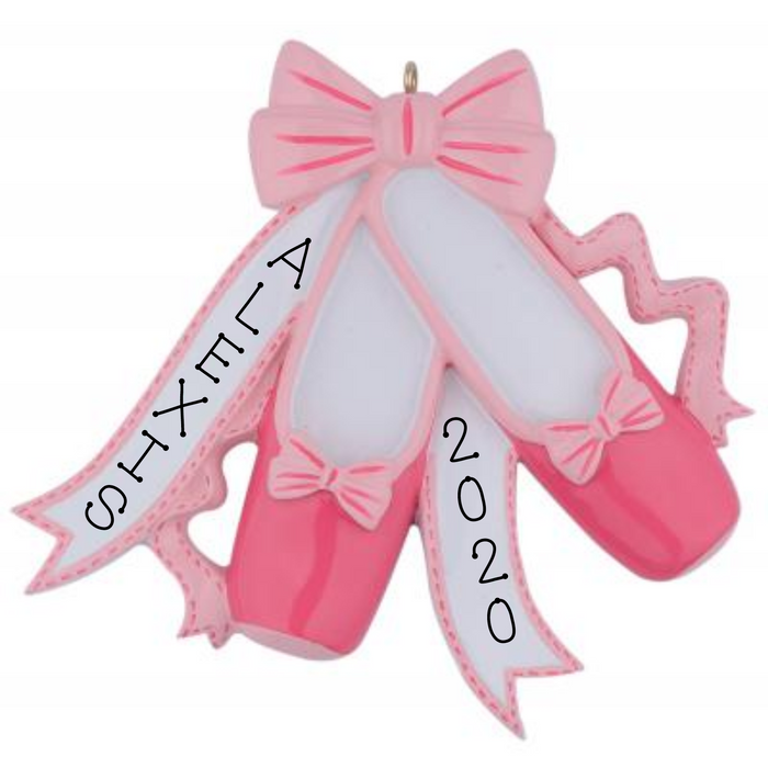 Dance, Ballet shoes- Personalized Christmas Ornament
