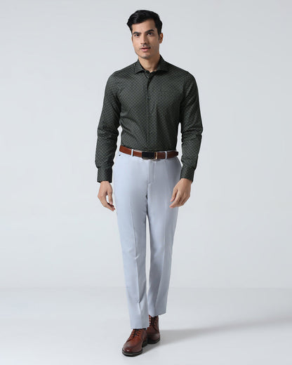 Dark Olive Printed Shirt - Cloud